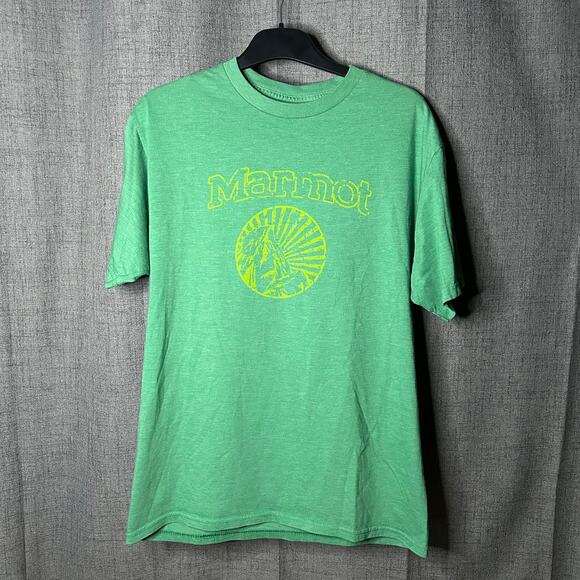 Marmot Athletic Shirt Camping Hiking Men's Size Medium Green - Picture 1 of 5